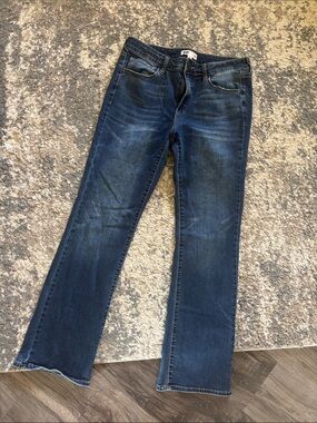SO Dark Blue Flared Jeans with Subtle Whiskering